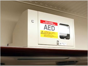 鉄道車両用AED収納箱(アルミ製）